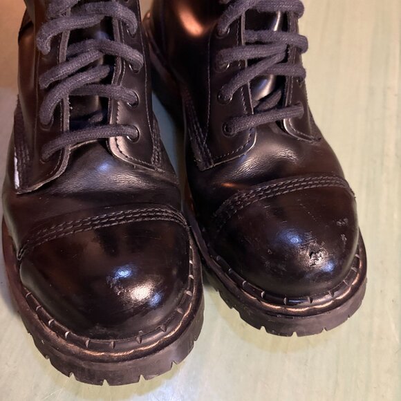 Mens Solovair Gripfast Black 14 Eye Steel Toe Capped Derby Boots UK 10 US 11 - Picture 2 of 14